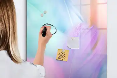 Magnetická tabule na kreslení pastelová pírka