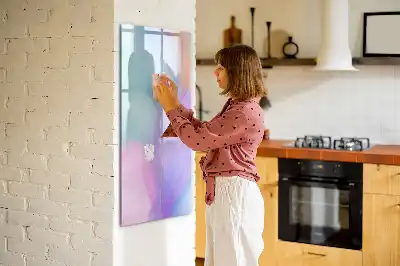 Magnetická tabule na kreslení pastelová pírka
