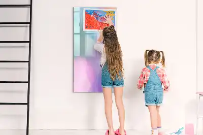 Magnetická tabule na kreslení pastelová pírka