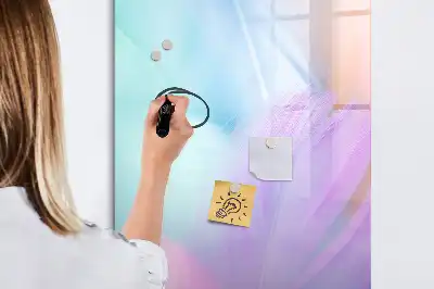 Magnetická tabule na kreslení pastelová pírka