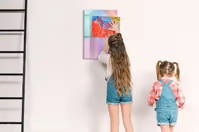 Magnetická tabule na kreslení pastelová pírka