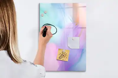 Magnetická tabule na kreslení pastelová pírka