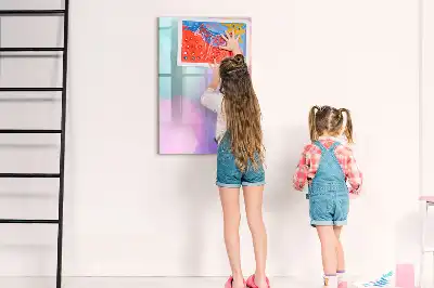 Magnetická tabule na kreslení pastelová pírka