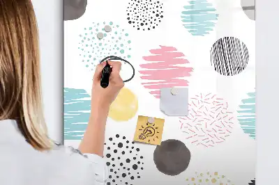 Magnetická tabule na kreslení barevná kola