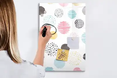 Magnetická tabule na kreslení barevná kola