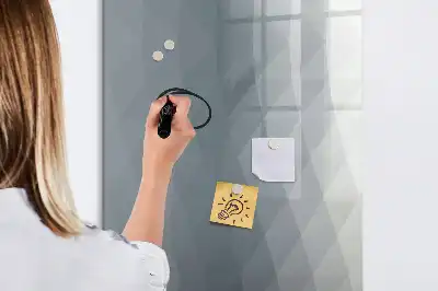 Magnetická popisovací tabule šedá abstrakce vln