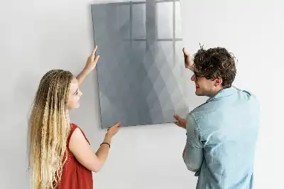 Magnetická popisovací tabule šedá abstrakce vln