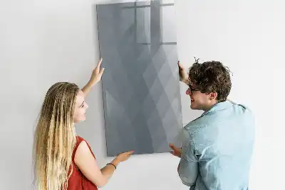 Magnetická popisovací tabule šedá abstrakce vln