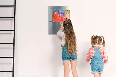 Magnetická popisovací tabule šedá abstrakce vln