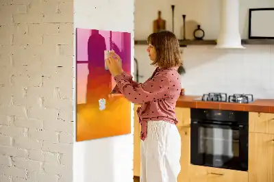 Magnetická tabule na kreslení gradientní východ slunce