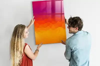 Magnetická tabule na kreslení gradientní východ slunce