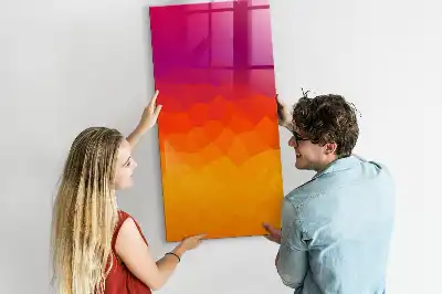 Magnetická tabule na kreslení gradientní východ slunce