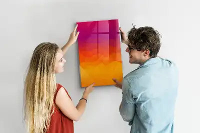 Magnetická tabule na kreslení gradientní východ slunce