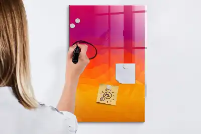Magnetická tabule na kreslení gradientní východ slunce