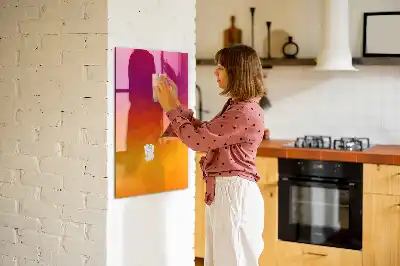 Magnetická tabule na kreslení gradientní východ slunce