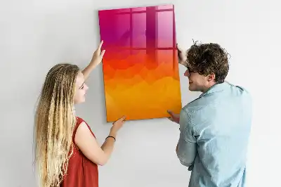 Magnetická tabule na kreslení gradientní východ slunce