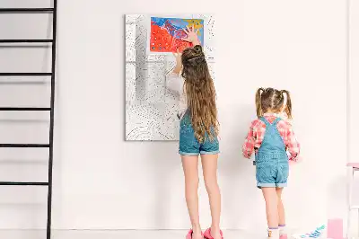 Magnetická tabule na kreslení abstraktní linie