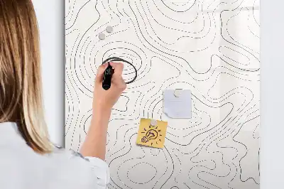 Magnetická tabule na kreslení abstraktní linie