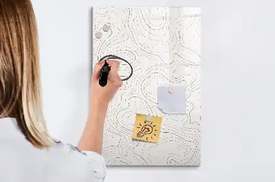 Magnetická tabule na kreslení abstraktní linie