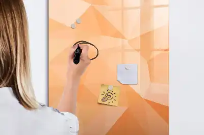 Magnetická tabule na kreslení s motivem abstrakce trojúhelníků
