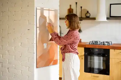 Magnetická tabule na kreslení s motivem abstrakce trojúhelníků