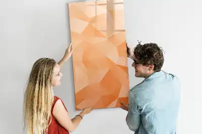 Magnetická tabule na kreslení s motivem abstrakce trojúhelníků