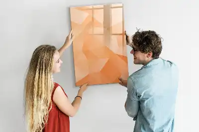 Magnetická tabule na kreslení s motivem abstrakce trojúhelníků