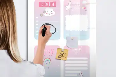Magnetická popisovací tabule s motivem jednorožce