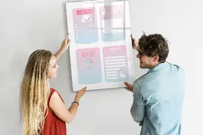 Magnetická popisovací tabule s motivem jednorožce