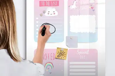 Magnetická popisovací tabule s motivem jednorožce