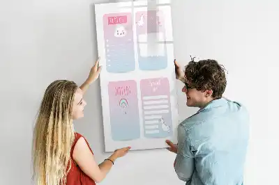 Magnetická popisovací tabule s motivem jednorožce