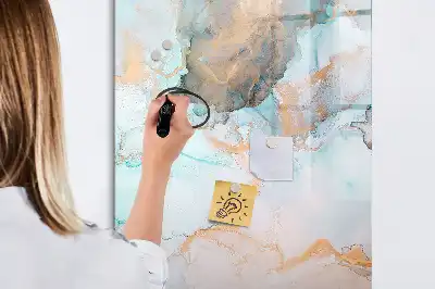 Magnetická popisovací tabule s motivem abstraktní tuše