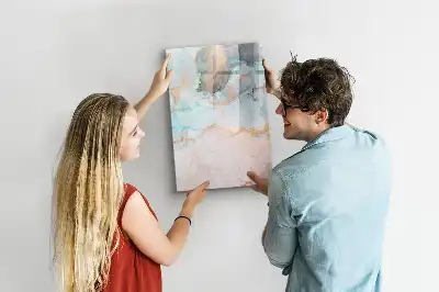 Magnetická popisovací tabule s motivem abstraktní tuše