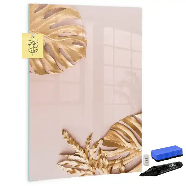 Magnetická popisovací tabule se vzorem zlatých listů