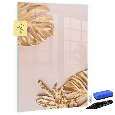 Magnetická popisovací tabule se vzorem zlatých listů