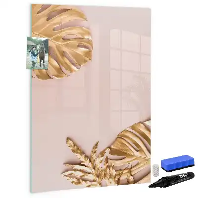 Magnetická popisovací tabule se vzorem zlatých listů