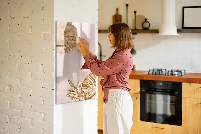 Magnetická popisovací tabule se vzorem zlatých listů
