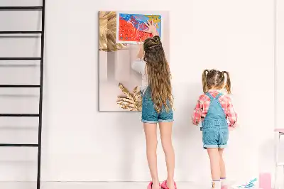 Magnetická popisovací tabule se vzorem zlatých listů