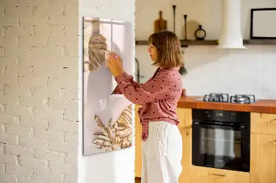 Magnetická popisovací tabule se vzorem zlatých listů