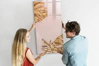 Magnetická popisovací tabule se vzorem zlatých listů