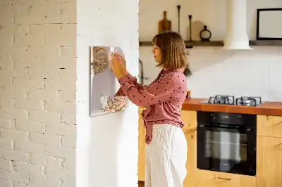 Magnetická popisovací tabule se vzorem zlatých listů