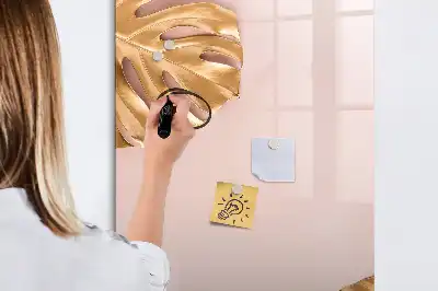 Magnetická popisovací tabule se vzorem zlatých listů