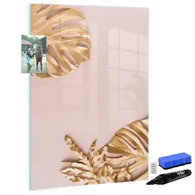 Magnetická popisovací tabule se vzorem zlatých listů