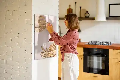 Magnetická popisovací tabule se vzorem zlatých listů