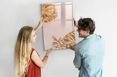 Magnetická popisovací tabule se vzorem zlatých listů