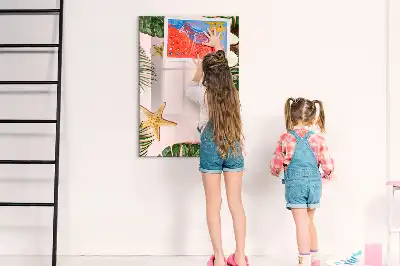 Magnetická popisovací tabule s letním rámečkem