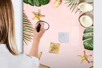 Magnetická popisovací tabule s letním rámečkem