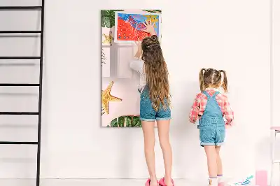 Magnetická popisovací tabule s letním rámečkem