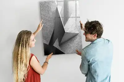 Magnetická tabule na kreslení v designu geometrická abstrakce