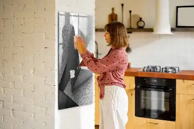 Magnetická tabule na kreslení v designu geometrická abstrakce